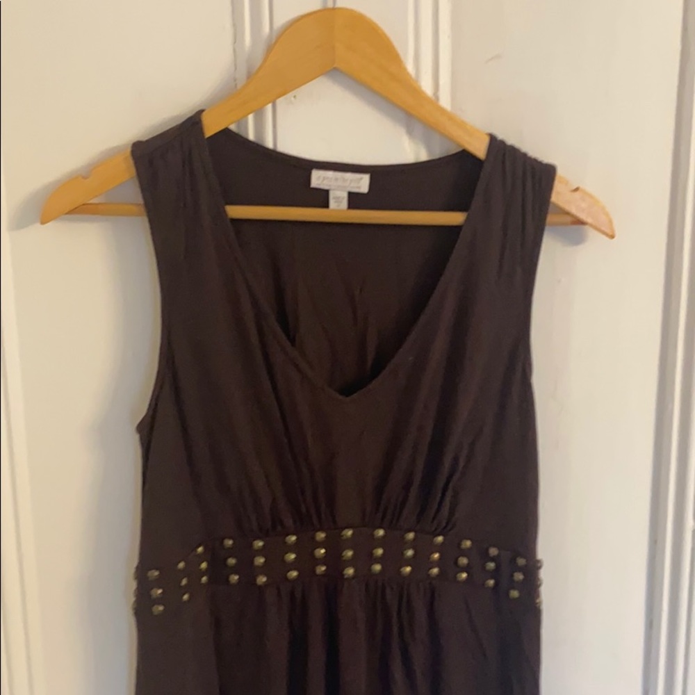 Beautiful Brown sleeveless maternity dress